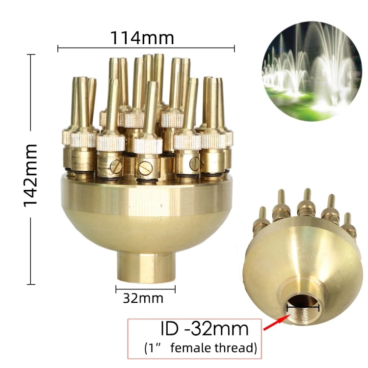 Copper Adjustable 3-Layer Flower Nozzle Waterscape Layer Flower Fountain Sprinklers My Store