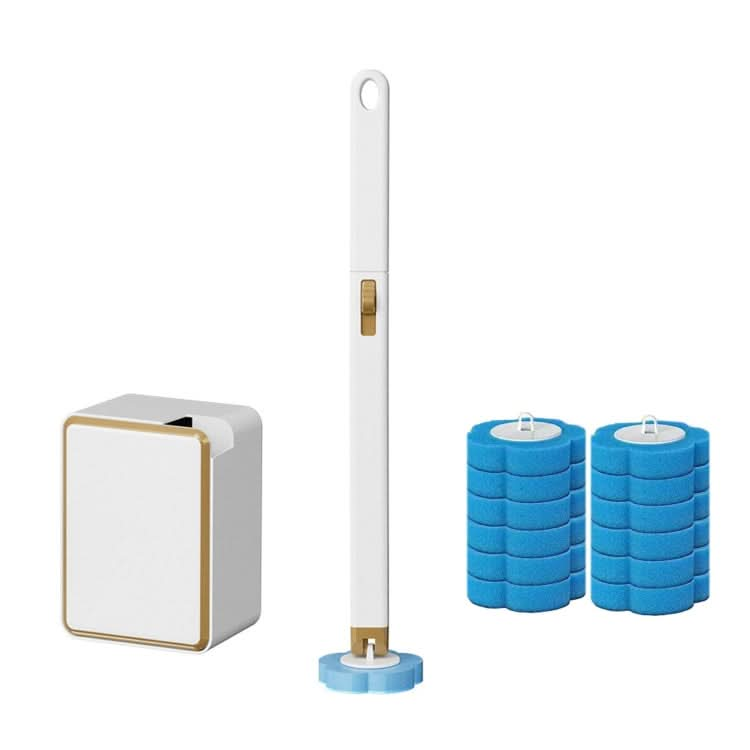 Disposable Toilet Brush Set Wall-mounted Throwable Bathroom Cleaning Brush With Cleaning Solution Reluova