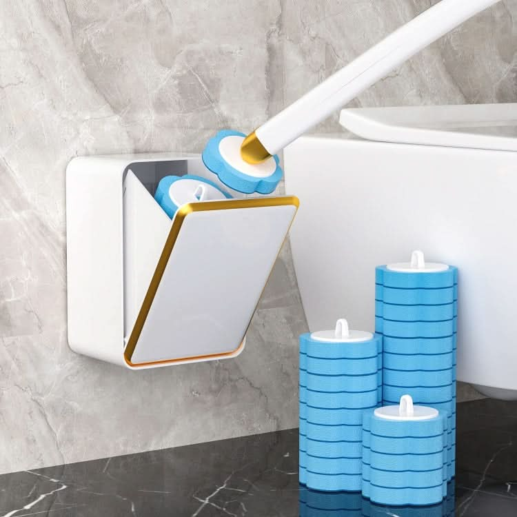 Disposable Toilet Brush Set Wall-mounted Throwable Bathroom Cleaning Brush With Cleaning Solution