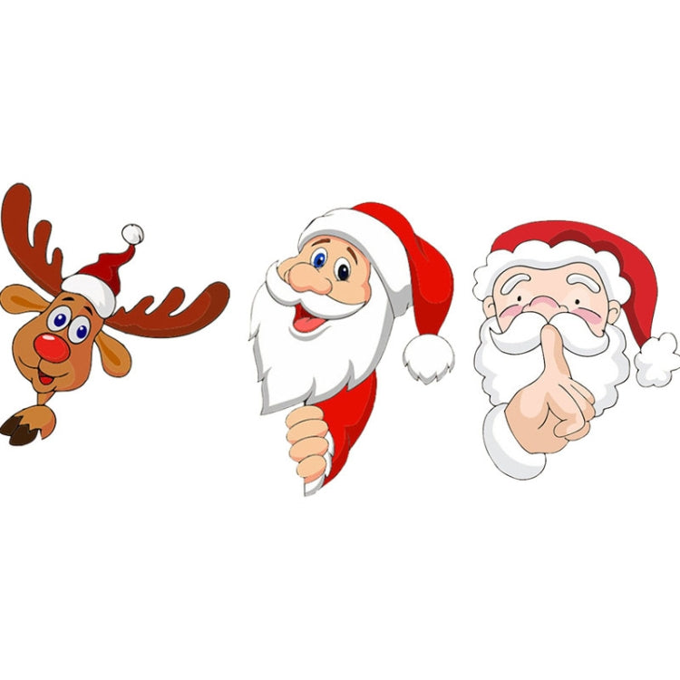 Santa Claus Elk Car Window Decorative Stickers Car Side Window Bumper Decal ÎҵÄÉ̵ê