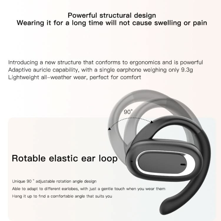 T35 OWS Adjustable Ear-Hook Call Noise Reduction Wireless Bluetooth 5.3 Earphones