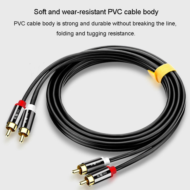 JINGHUA 2RCA Double Lotus Plug Audio Cable Left/Right Channel Stereo Amplifier Connection Wire My Store