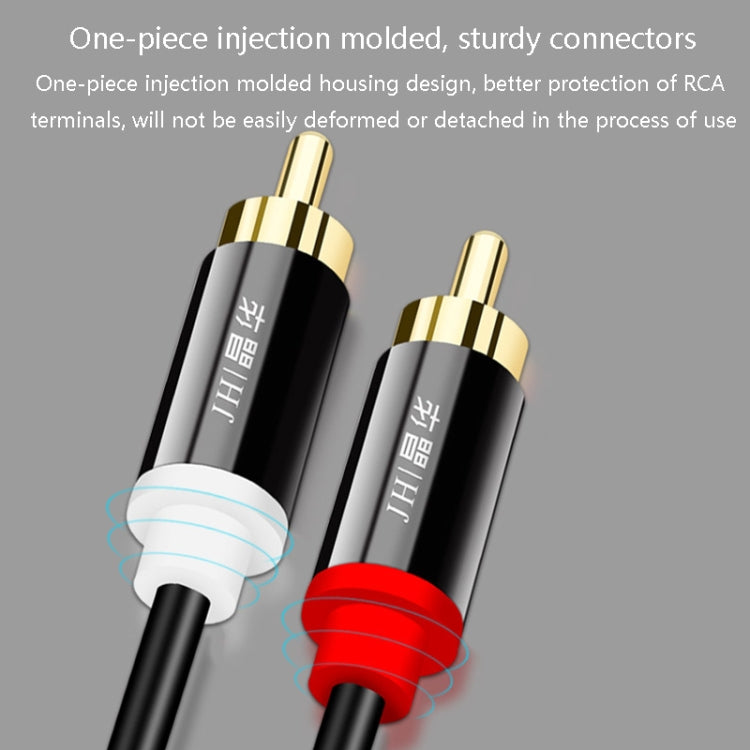 JINGHUA 2RCA Double Lotus Plug Audio Cable Left/Right Channel Stereo Amplifier Connection Wire