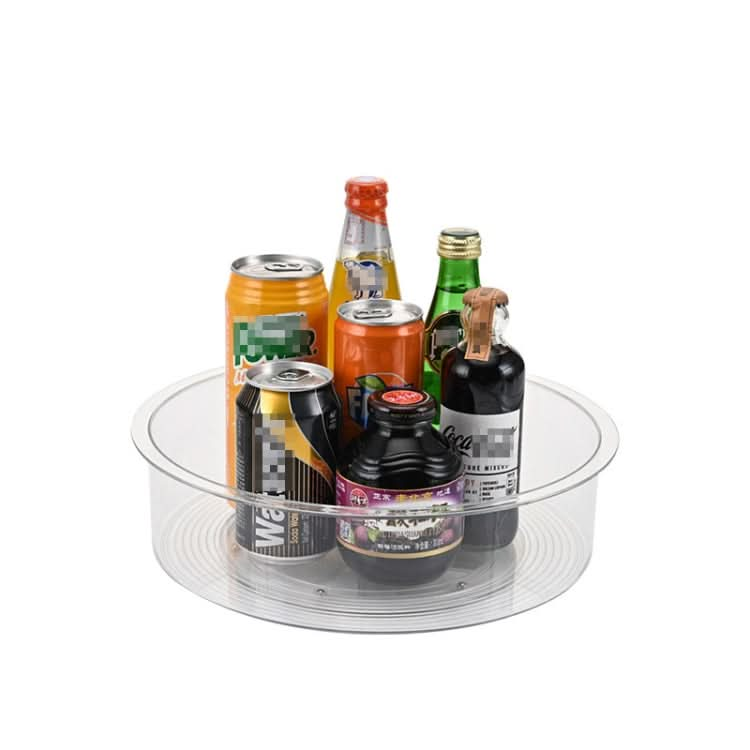 Transparent Kitchen Spice Storage Rack 360 Rotation Storage Tray