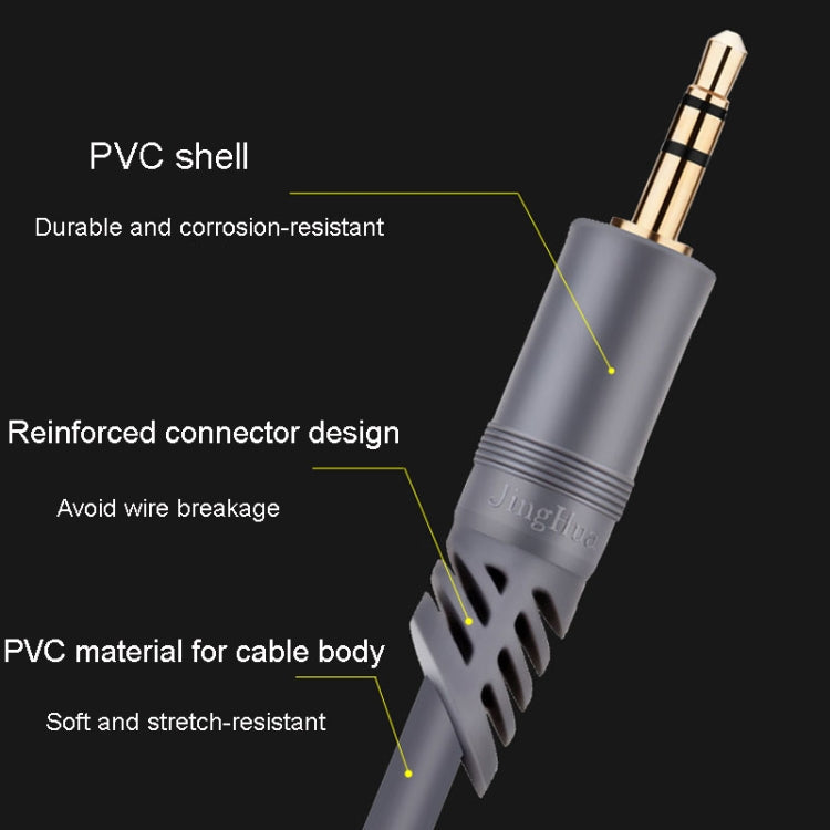 JINGHUA A240 3.5mm Male To Male Audio Cable Cell Phone Car Stereo Microphone Connection Wire Reluova