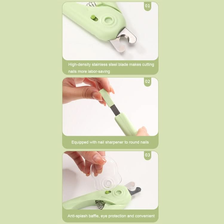 LED Pet Nail Clippers Dog and Cat Nail Clippers with Nail Polisher - Reluova