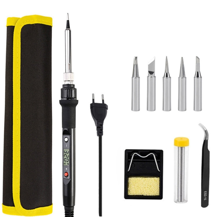 10pcs/ Set 80W Internal Heating Welding Digital Display Soldering Iron Temperature Adjustment Set