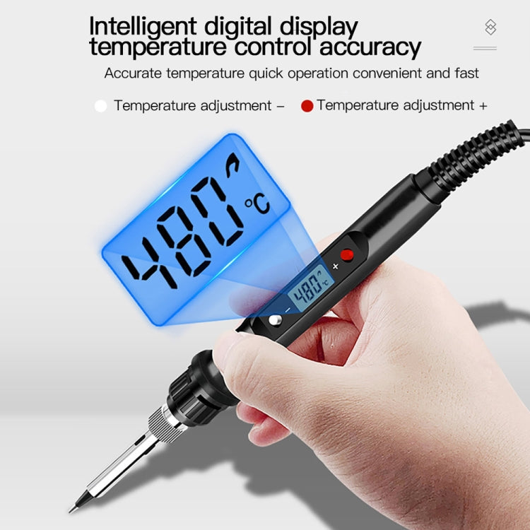 10pcs/ Set 80W Internal Heating Welding Digital Display Soldering Iron Temperature Adjustment Set