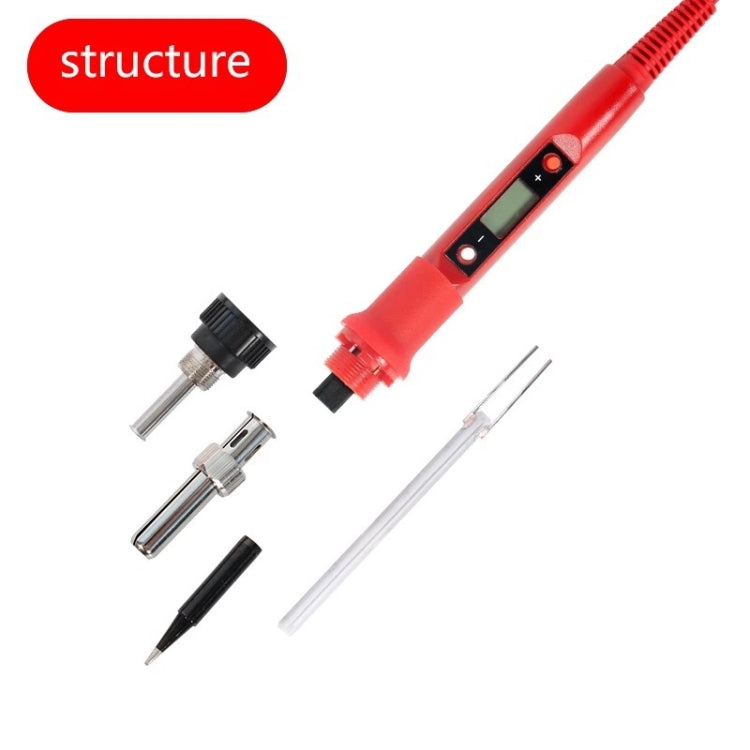 10pcs/ Set 80W Internal Heating Welding Digital Display Soldering Iron Temperature Adjustment Set