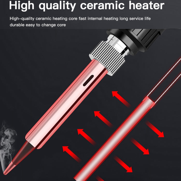 10pcs/ Set 80W Internal Heating Welding Digital Display Soldering Iron Temperature Adjustment Set