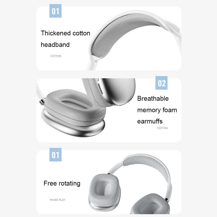 P9 Pro Max HiFi Sound Effect Noise Reduction Wireless Bluetooth Headset