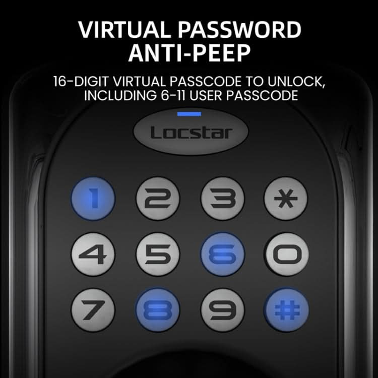 LOCSTAR C88 Bluetooth Remote Tuya Automatic Smart Electronic Password Door Lock Reluova