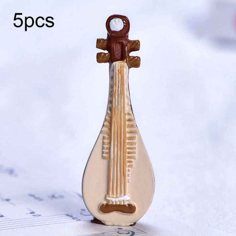 5pcs Micro Landscape Simulation Musical Instrument Resin Ornament Miniature Desktop Decoration My Store