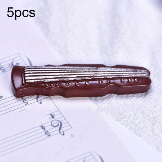 5pcs Micro Landscape Simulation Musical Instrument Resin Ornament Miniature Desktop Decoration, Style: No.3 Guqin-Reluova