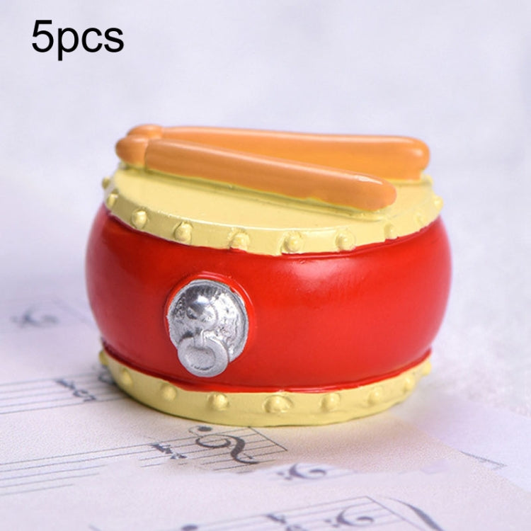 5pcs Micro Landscape Simulation Musical Instrument Resin Ornament Miniature Desktop Decoration My Store