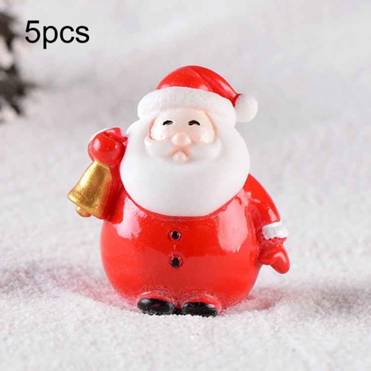 5pcs Christmas Decoration Accessories Micro Landscape Christmas Gift Resin Small Ornament My Store