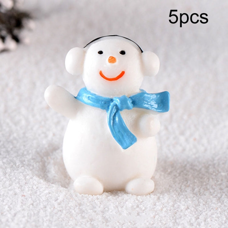 5pcs Christmas Decoration Accessories Micro Landscape Christmas Gift Resin Small Ornament My Store