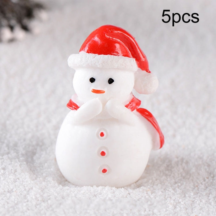 5pcs Christmas Decoration Accessories Micro Landscape Christmas Gift Resin Small Ornament My Store