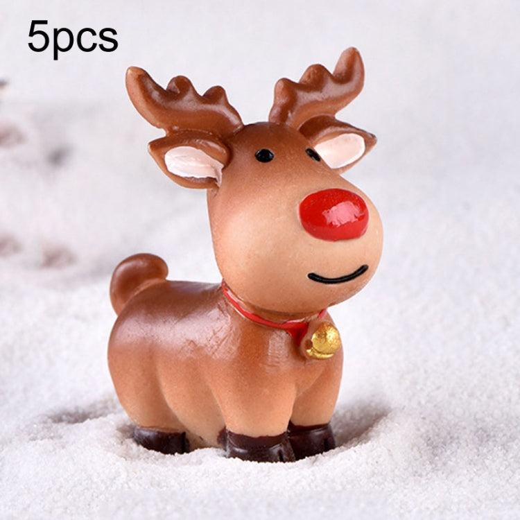 5pcs Christmas Decoration Accessories Micro Landscape Christmas Gift Resin Small Ornament My Store