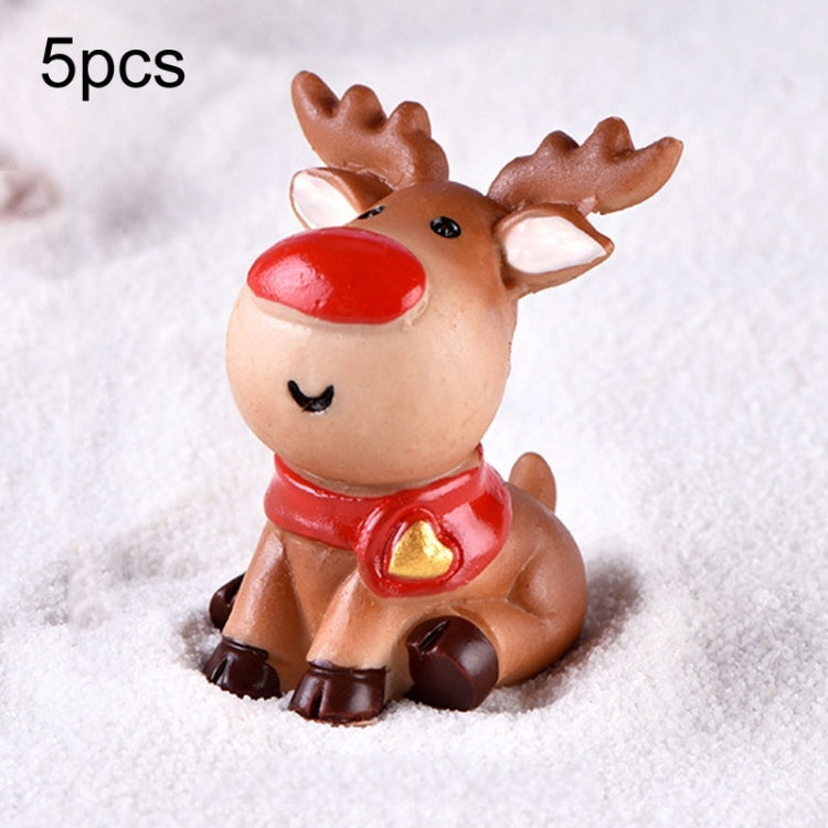 5pcs Christmas Decoration Accessories Micro Landscape Christmas Gift Resin Small Ornament My Store