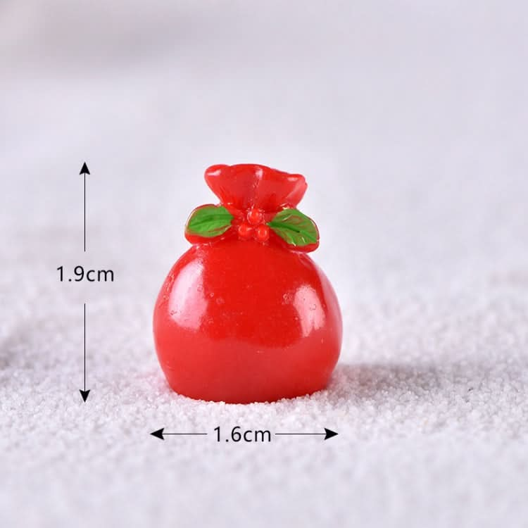 5pcs Christmas Decoration Accessories Micro Landscape Christmas Gift Resin Small Ornament, Style: Gift Bag No.3-Reluova