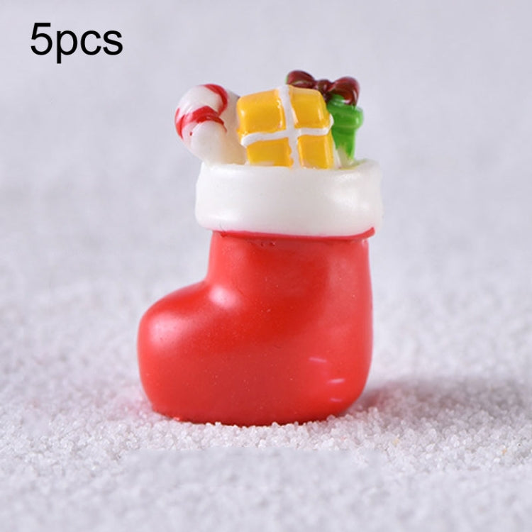 5pcs Christmas Decoration Accessories Micro Landscape Christmas Gift Resin Small Ornament My Store