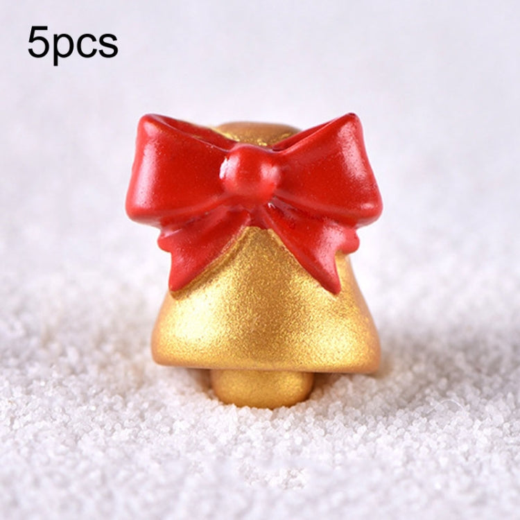 5pcs Christmas Decoration Accessories Micro Landscape Christmas Gift Resin Small Ornament