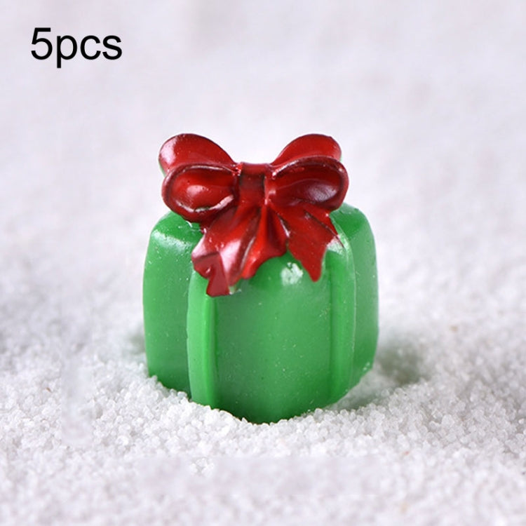 5pcs Christmas Decoration Accessories Micro Landscape Christmas Gift Resin Small Ornament