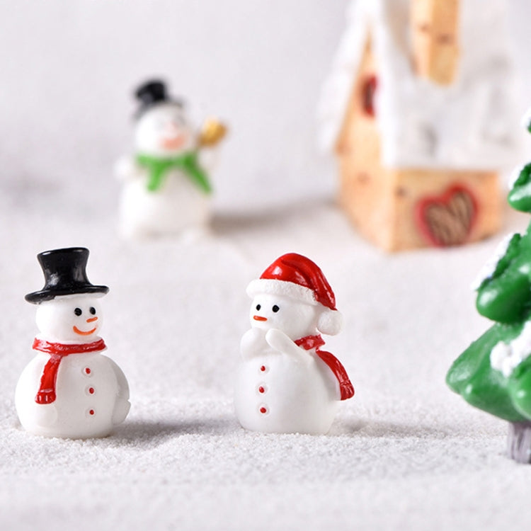 5pcs Christmas Decoration Accessories Micro Landscape Christmas Gift Resin Small Ornament