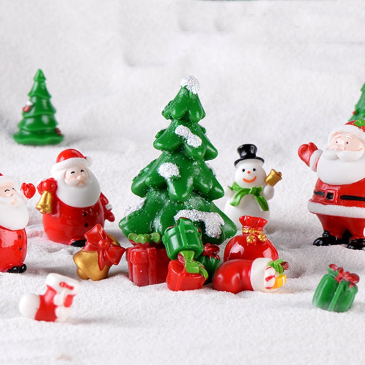 5pcs Christmas Decoration Accessories Micro Landscape Christmas Gift Resin Small Ornament