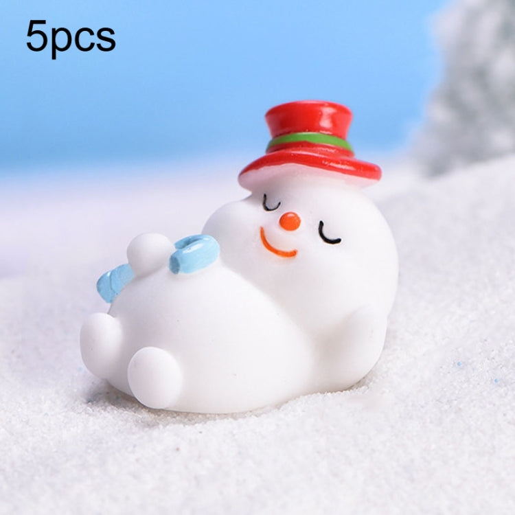 5pcs Christmas Cute Micro Landscape DIY Bonsai Decoration Snowscape Ornament