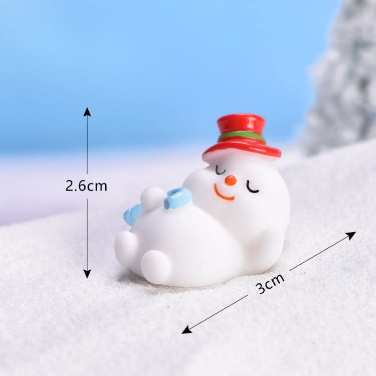 5pcs Christmas Cute Micro Landscape DIY Bonsai Decoration Snowscape Ornament, Style: No.2 Liechar Snowman-Reluova