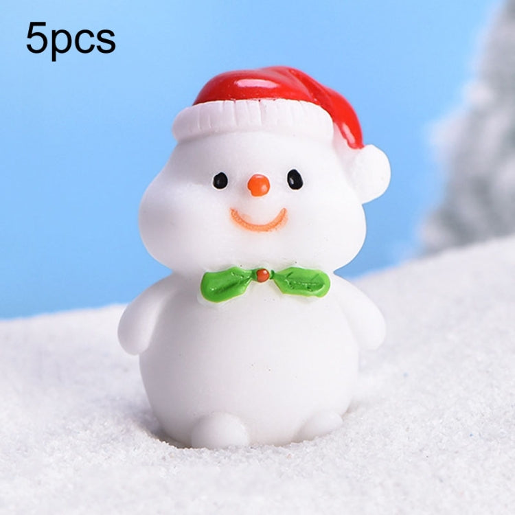 5pcs Christmas Cute Micro Landscape DIY Bonsai Decoration Snowscape Ornament