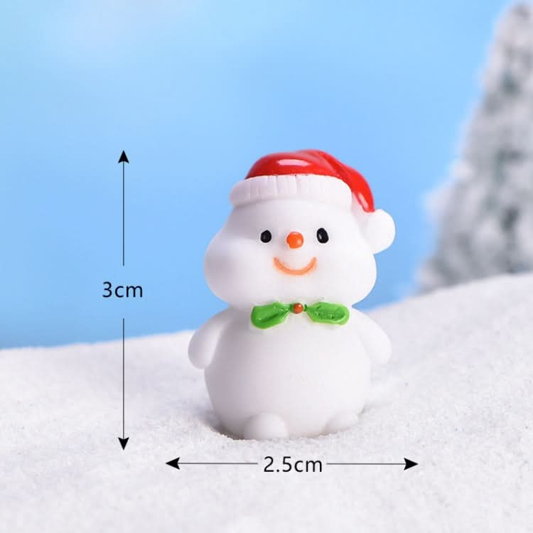 5pcs Christmas Cute Micro Landscape DIY Bonsai Decoration Snowscape Ornament, Style: No.3 Terring Snowman-Reluova