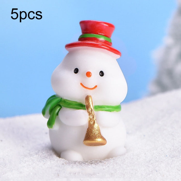 5pcs Christmas Cute Micro Landscape DIY Bonsai Decoration Snowscape Ornament