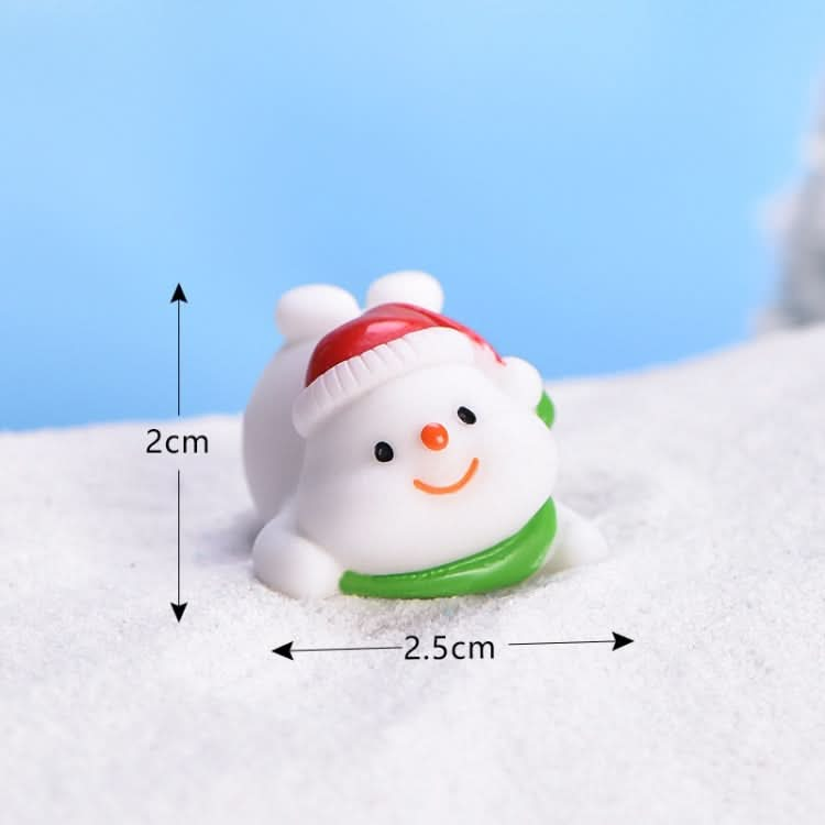 5pcs Christmas Cute Micro Landscape DIY Bonsai Decoration Snowscape Ornament, Style: No.6 Naughty Snowman-Reluova