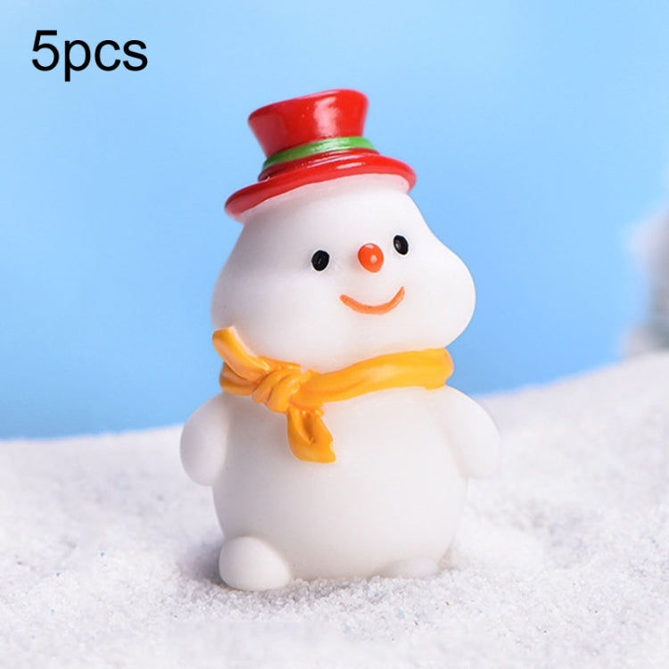 5pcs Christmas Cute Micro Landscape DIY Bonsai Decoration Snowscape Ornament