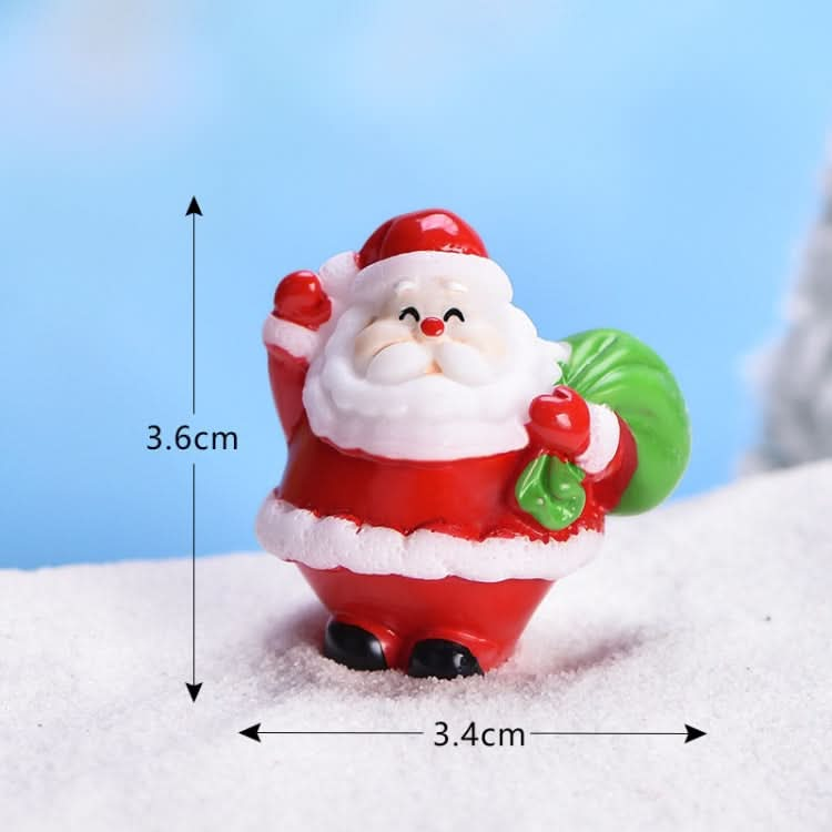 5pcs Christmas Cute Micro Landscape DIY Bonsai Decoration Snowscape Ornament, Style: No.13 Santa Claus-Reluova