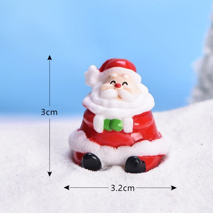 5pcs Christmas Cute Micro Landscape DIY Bonsai Decoration Snowscape Ornament, Style: No.14 Santa Claus-Reluova