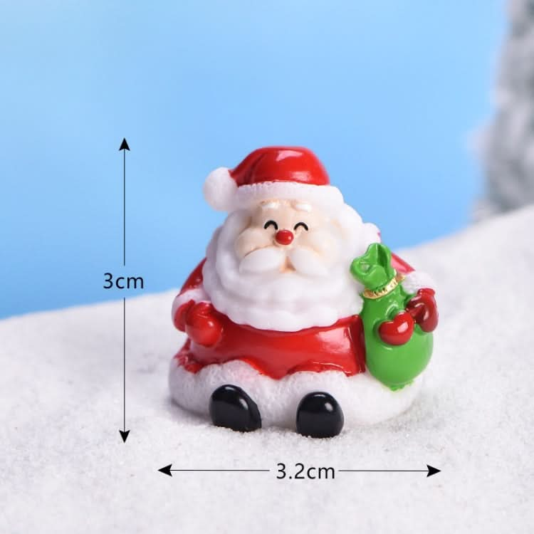 5pcs Christmas Cute Micro Landscape DIY Bonsai Decoration Snowscape Ornament, Style: No.15 Santa Claus-Reluova