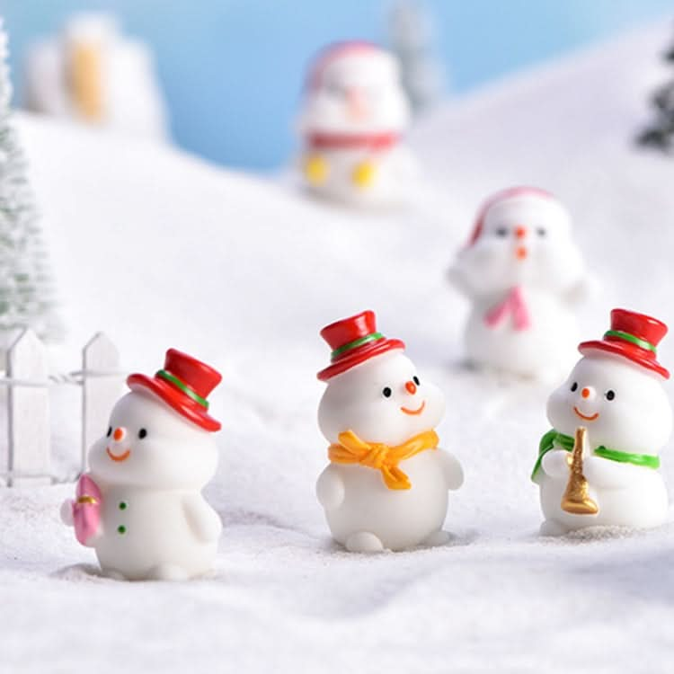 5pcs Christmas Cute Micro Landscape DIY Bonsai Decoration Snowscape Ornament, Style: No.21 Lying Pork-Reluova