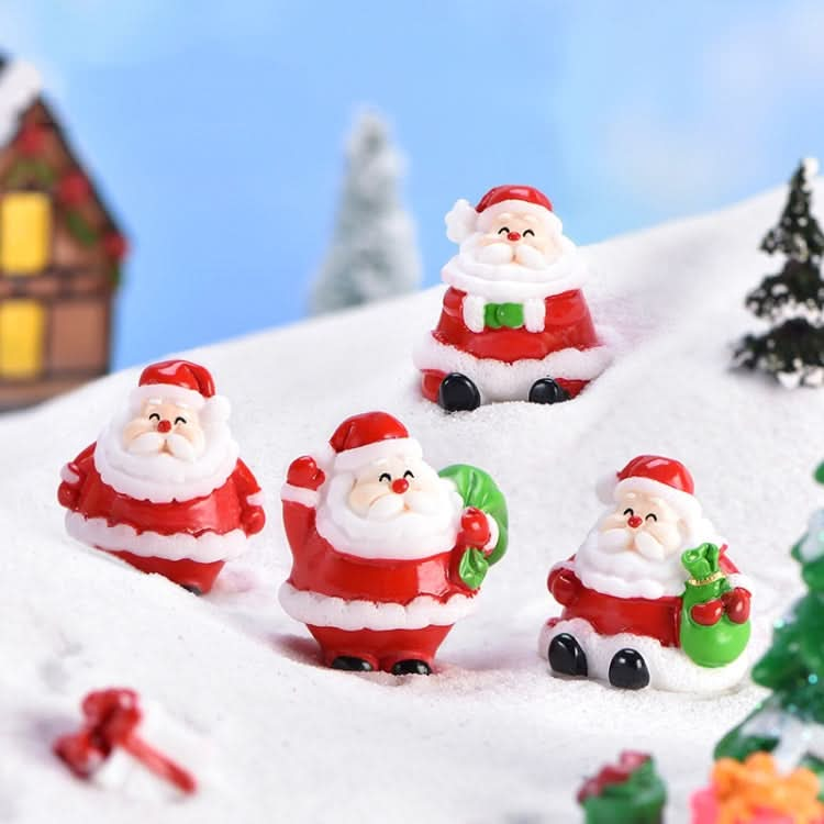 5pcs Christmas Cute Micro Landscape DIY Bonsai Decoration Snowscape Ornament, Style: No.13 Santa Claus-Reluova