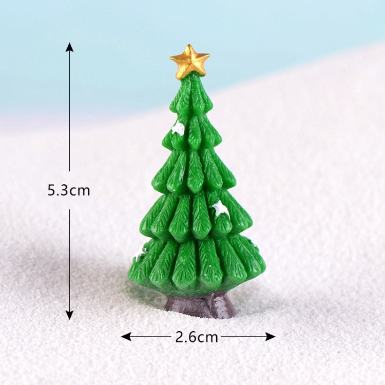 5pcs Simulation Christmas Tree Decoration Christmas Gifts Micro Landscape Snow Ornament