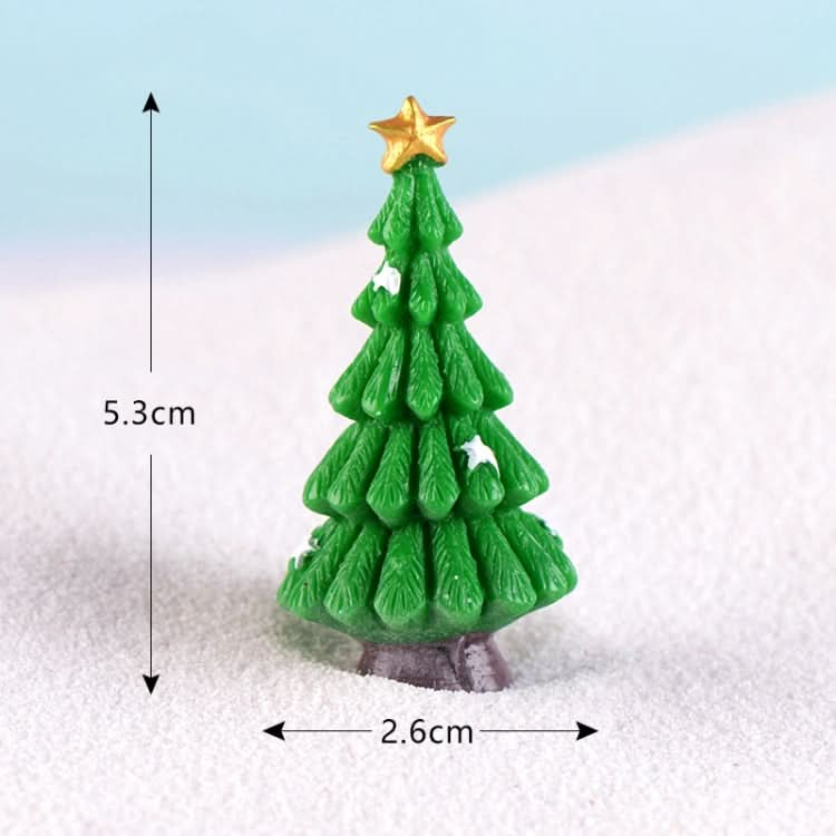 5pcs Simulation Christmas Tree Decoration Christmas Gifts Micro Landscape Snow Ornament, Style: No.1-Reluova