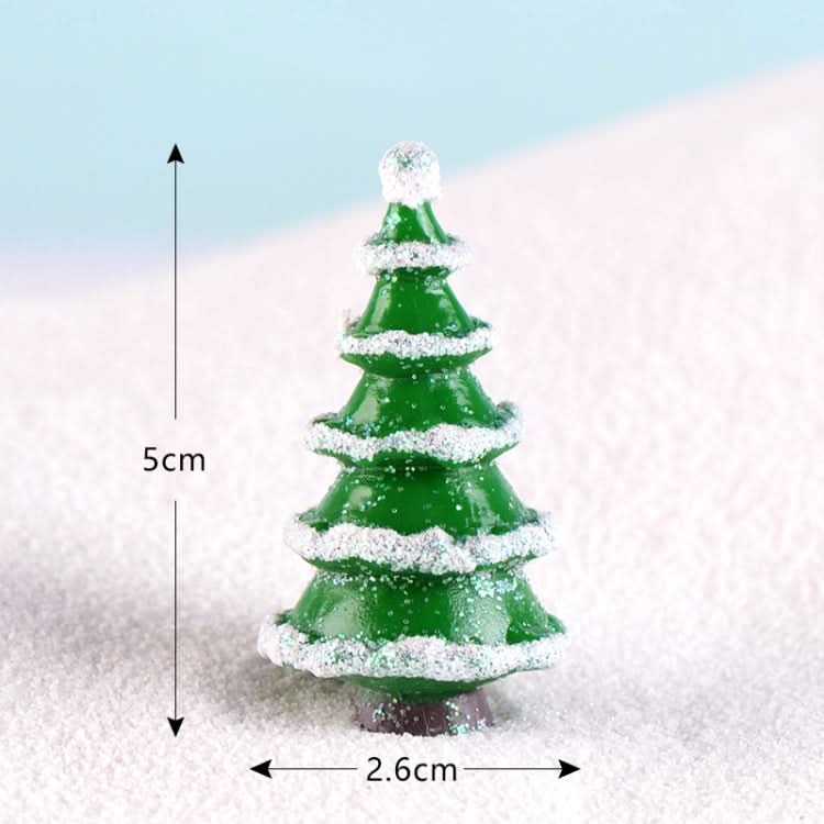 5pcs Simulation Christmas Tree Decoration Christmas Gifts Micro Landscape Snow Ornament, Style: No.2-Reluova