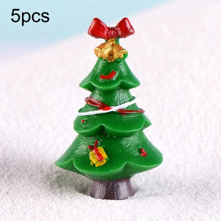 5pcs Simulation Christmas Tree Decoration Christmas Gifts Micro Landscape Snow Ornament, Style: No.3-Reluova