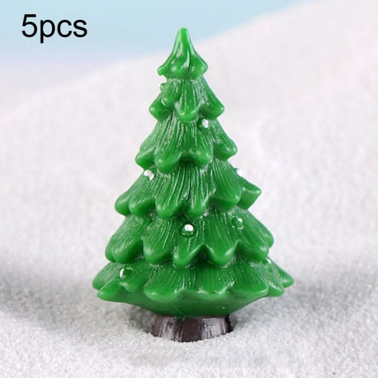 5pcs Simulation Christmas Tree Decoration Christmas Gifts Micro Landscape Snow Ornament, Style: No.4-Reluova