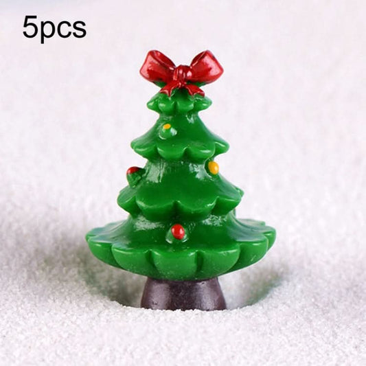 5pcs Simulation Christmas Tree Decoration Christmas Gifts Micro Landscape Snow Ornament, Style: No.7-Reluova