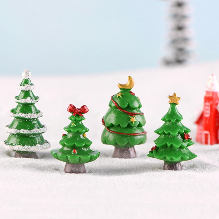 5pcs Simulation Christmas Tree Decoration Christmas Gifts Micro Landscape Snow Ornament