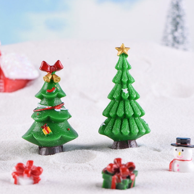 5pcs Simulation Christmas Tree Decoration Christmas Gifts Micro Landscape Snow Ornament